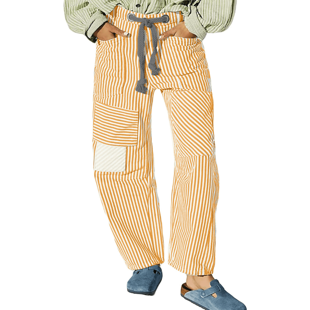 מכנסיים רחבים עם פסים – נוחות וסטייל במראה אחד - Elora