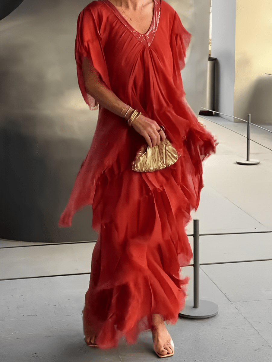 שמלה ארוכה זורמת לנוחות ואלגנטיות בכל אירוע - Elora