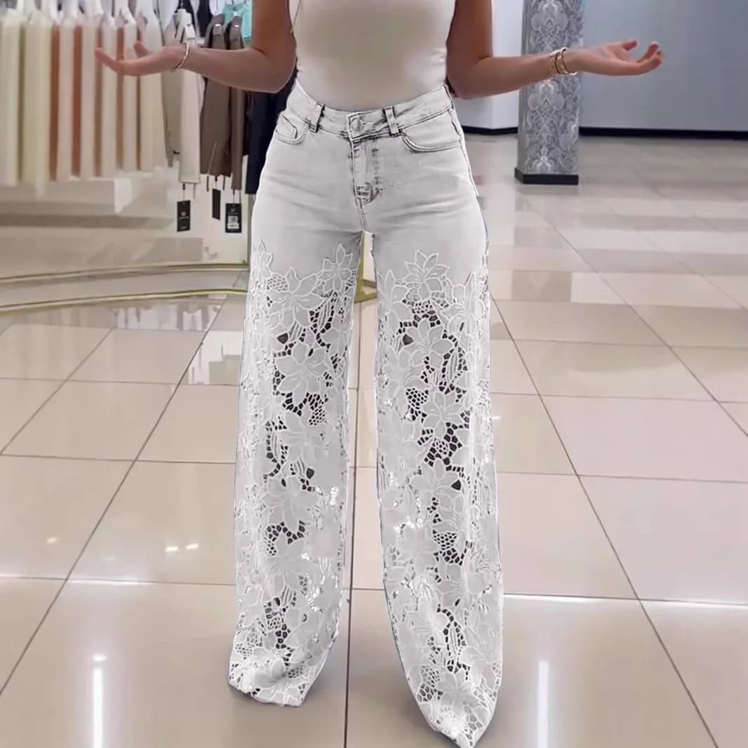 ג'ינס פלאצו פלורה תחרה