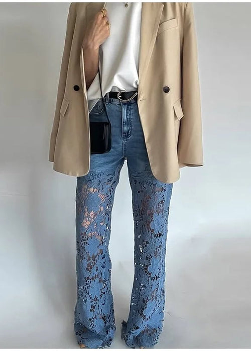 ג'ינס פלאצו פלורה תחרה