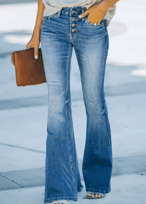 ג׳ינס מתרחב במותן גבוהה – סטייל ונוחות שלא מתפשרים