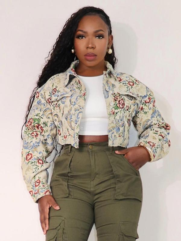 ג׳קט פרחוני קצר – נשיות, סטייל ואלגנטיות בפריט אחד מושלם - Elora