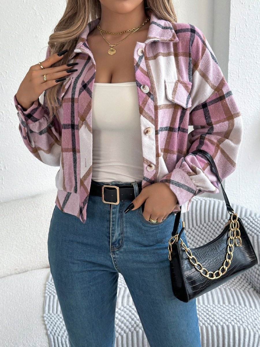 ג׳קט משובץ אלגנטי – נוחות וסטייל במראה קלאסי וקליל - Elora