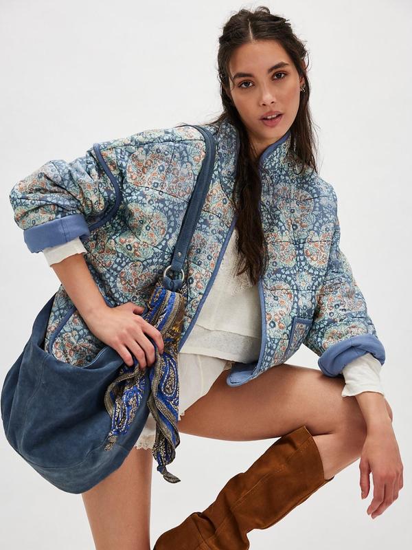 ג׳קט מודפס ארוך – אלגנטיות עכשווית במראה מלא ביטחון - Elora