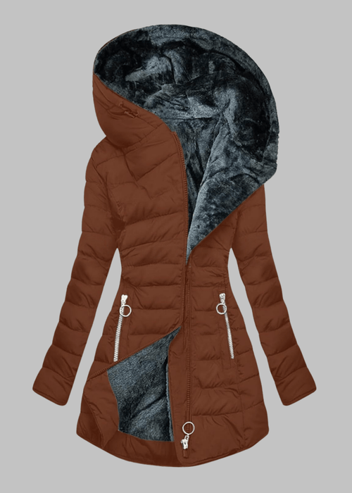 ג׳קט מחויט עם קפוצ׳ון – נוחות יומיומית במראה אלגנטי ומעודן