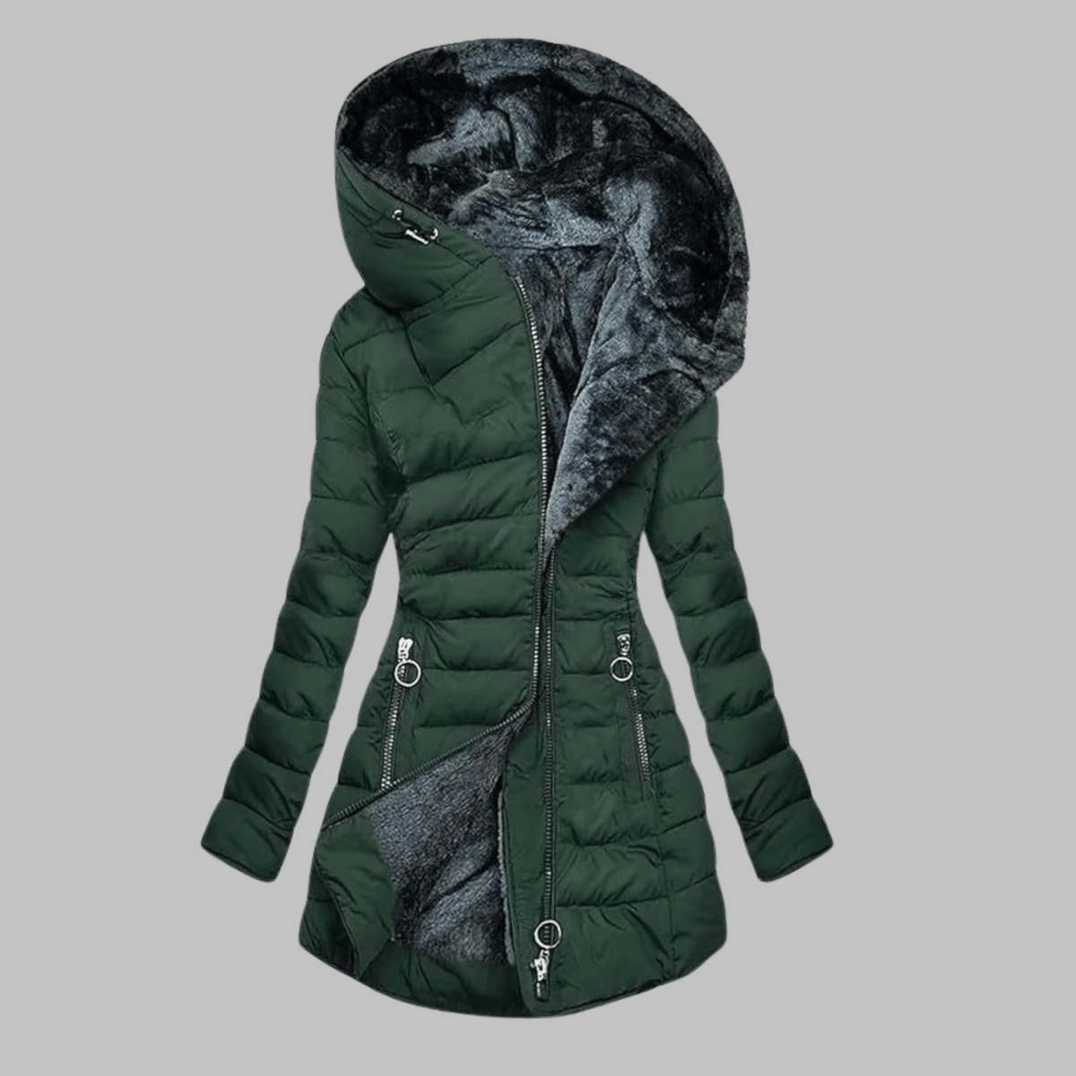 ג׳קט מחויט עם קפוצ׳ון – נוחות יומיומית במראה אלגנטי ומעודן - Elora