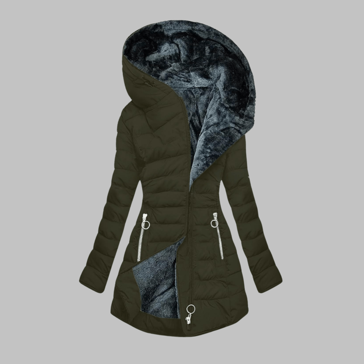 ג׳קט מחויט עם קפוצ׳ון – נוחות יומיומית במראה אלגנטי ומעודן - Elora