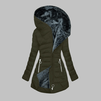 ג׳קט מחויט עם קפוצ׳ון – נוחות יומיומית במראה אלגנטי ומעודן - Elora