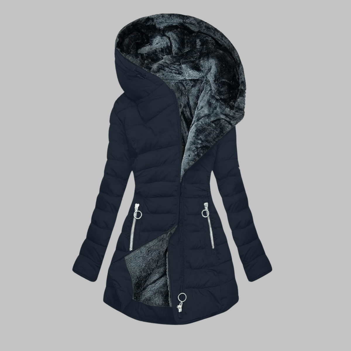 ג׳קט מחויט עם קפוצ׳ון – נוחות יומיומית במראה אלגנטי ומעודן - Elora