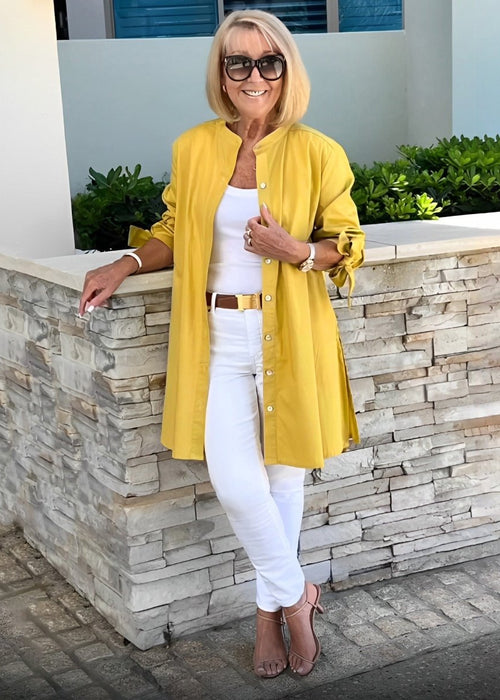 ג׳קט חולצה ארוך ואלגנטי – שילוב מושלם של נוחות ויוקרה