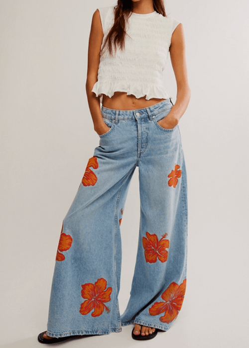 Kyoto wide-leg גי'נס