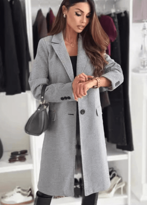 מעיל אלגנטי ארוך ונוח במיוחד