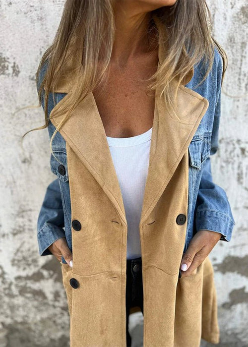 מעיל טרנץ’ דנים דו־גווני – שילוב מושלם של קלאסיות וסטייל מודרני