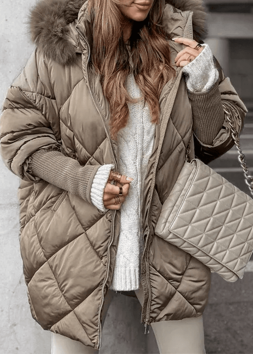 מעיל חורף יוקרתי מרופד לנוחות ואלגנטיות בכל יום קר