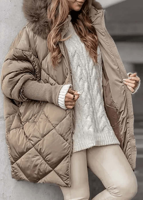 מעיל חורף יוקרתי מרופד לנוחות ואלגנטיות בכל יום קר