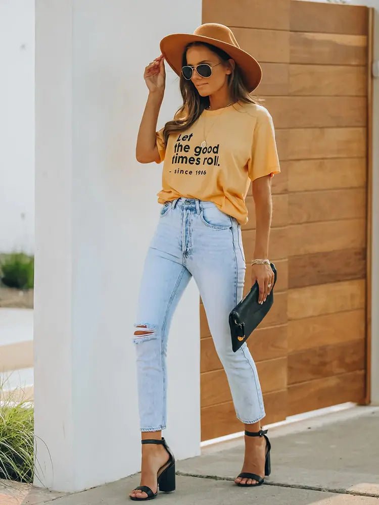 מכנסי ג'ינס רחבים יומיומיים - Elora