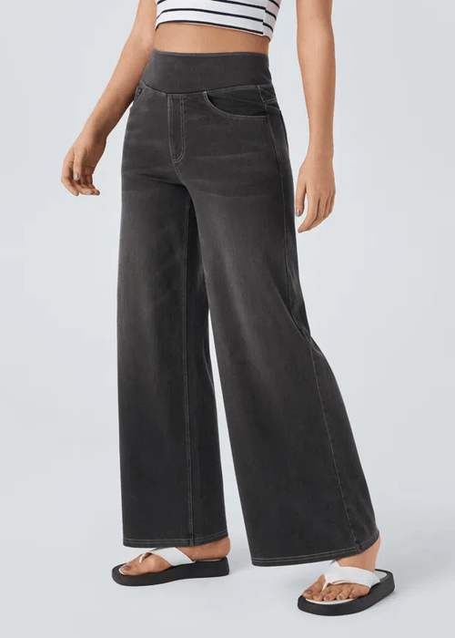 מכנסי ג'ינס רחבים קז'ואל