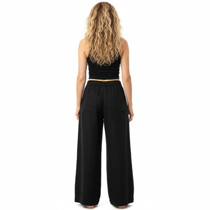 מכנסי קמיל בגזרה רחבה - Elora