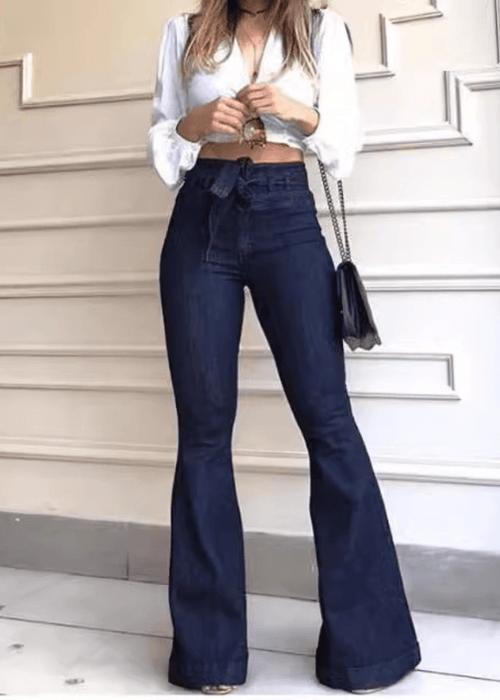 מכנסיים מתרחבים עם קשירה – סטייל וינטג’ בניחוח מודרני