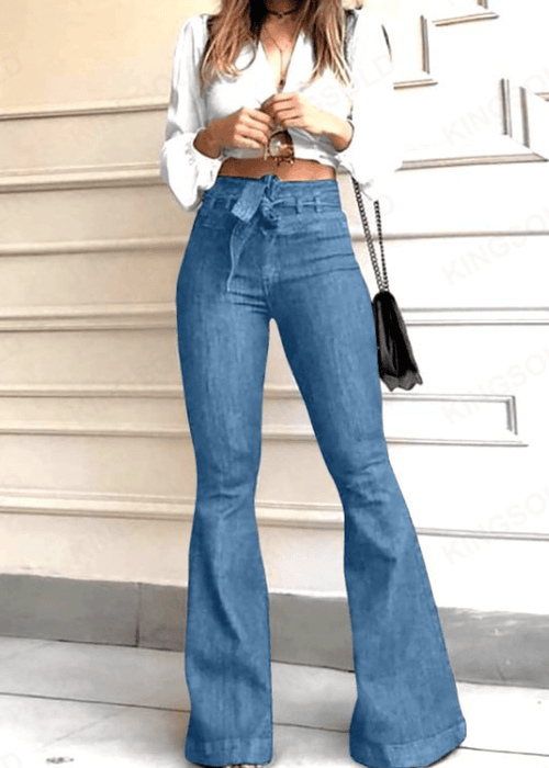 מכנסיים מתרחבים עם קשירה – סטייל וינטג’ בניחוח מודרני