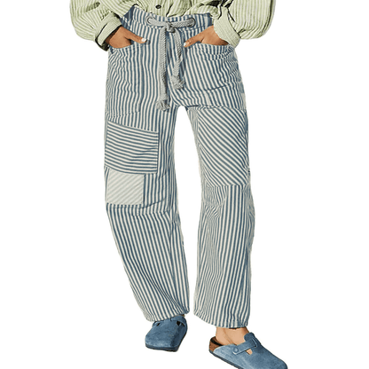מכנסיים רחבים עם פסים – נוחות וסטייל במראה אחד - Elora
