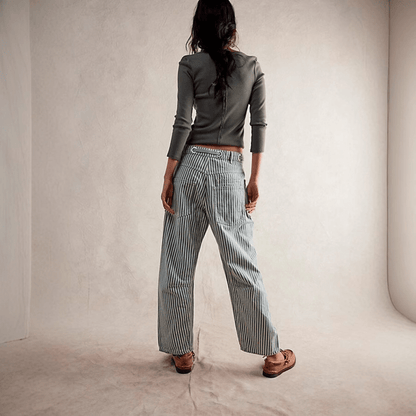 מכנסיים רחבים עם פסים – נוחות וסטייל במראה אחד - Elora