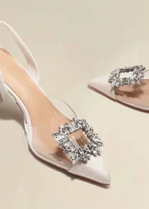 נעלי עקב עם אבזם קריסטל – זוהר אלגנטי בכל ערב