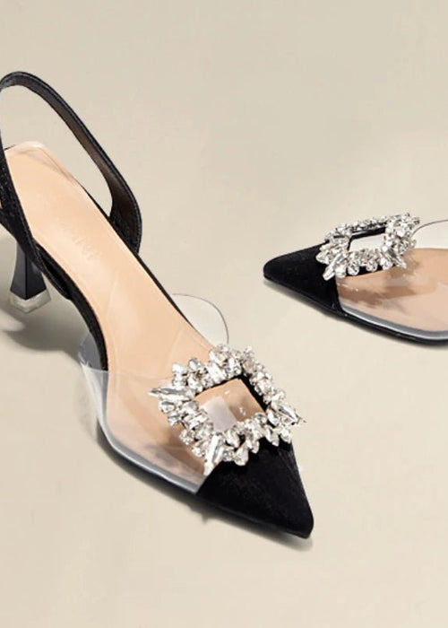 נעלי עקב עם אבזם קריסטל – זוהר אלגנטי בכל ערב