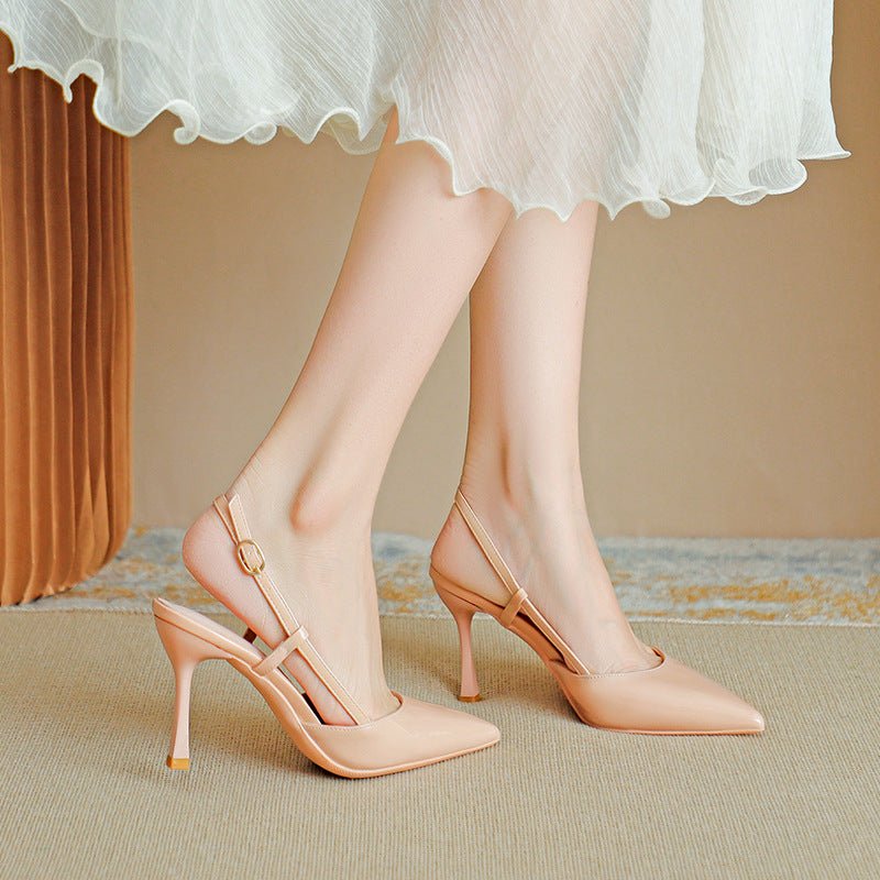 נעלי עקב מחודדות עם רצועה מתכווננת – אלגנטיות וביטחון בצעד אחד - Elora