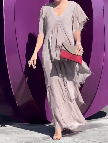 שמלה ארוכה זורמת לנוחות ואלגנטיות בכל אירוע - Elora