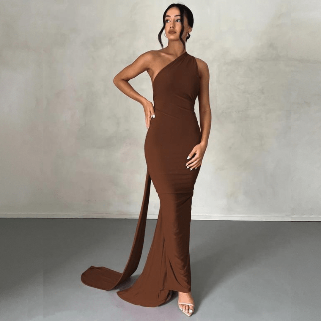 שמלת ערב אלגנטית ללא שרוולים בגזרת הולטר - Elora