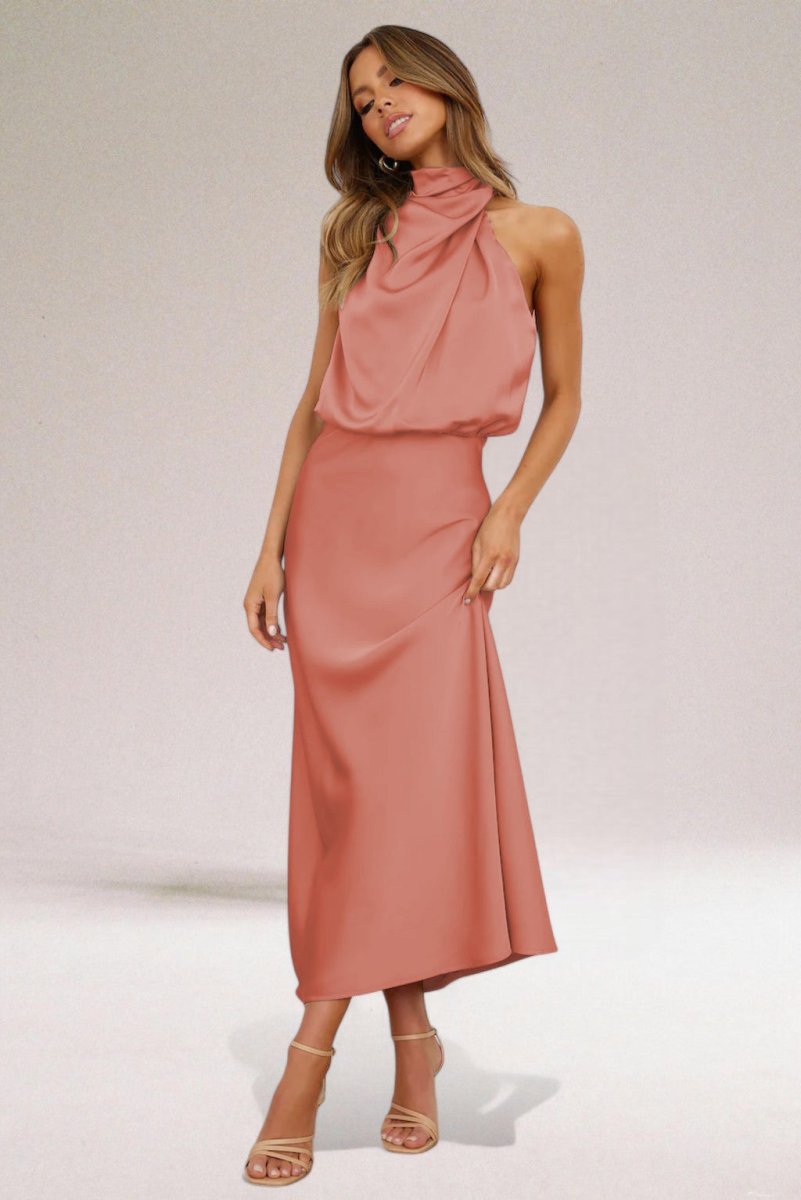 שמלת ערב סאטן אלגנטית ומיוחדת - Elora