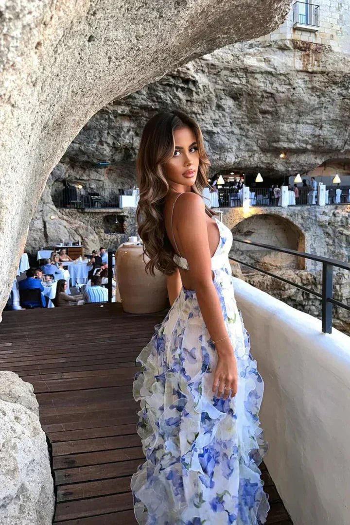 שמלת רפפות פרחונית לנשים עם תחושת נוחות ואלגנטיות - Elora