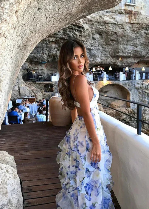 שמלת רפפות פרחונית לנשים עם תחושת נוחות ואלגנטיות