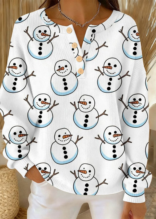 סריג מחמם הדפס איש שלג