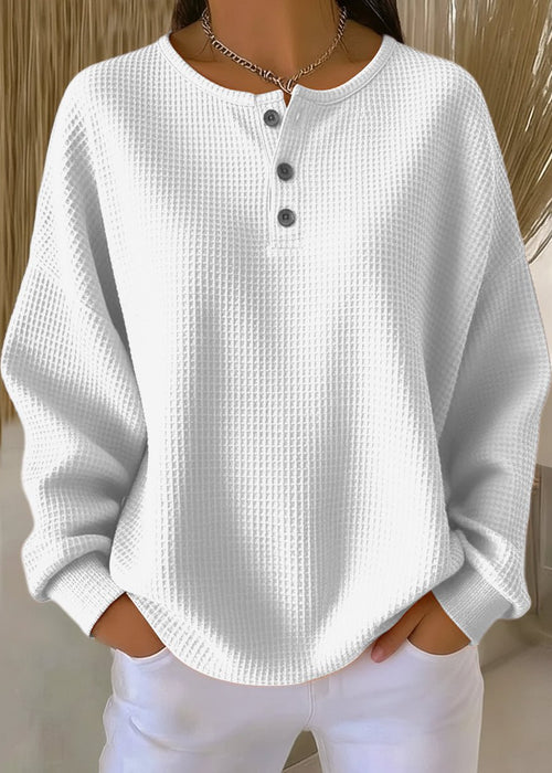 סווטשירט קז’ואל מחמם עם צווארון לנשים