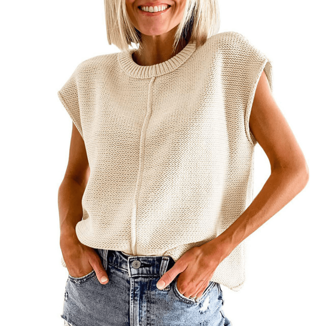 חולצה ללא שרוולים בגזרה נקייה – אלגנטיות פשוטה לכל שעה - Elora