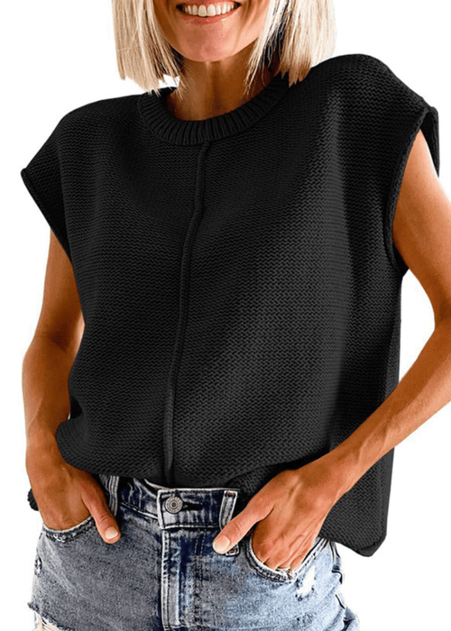 חולצה ללא שרוולים בגזרה נקייה – אלגנטיות פשוטה לכל שעה