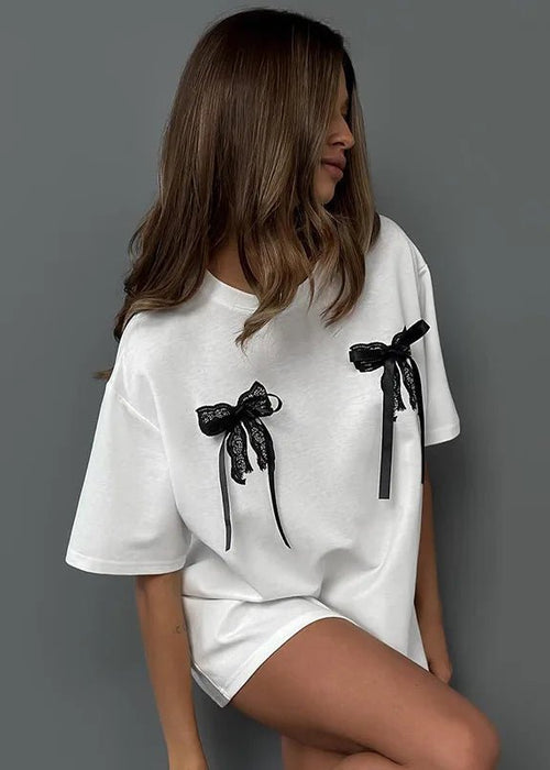 חולצת פפיון רחבה – מתוקה, קלילה ונעימה