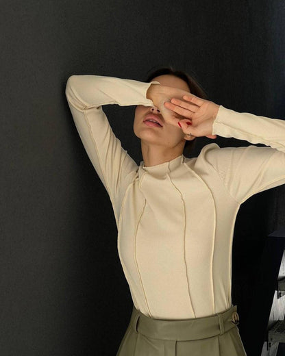 חולצת רוז ארוכת שרוול – הבסיס האלגנטי שכל מלתחה צריכה - Elora