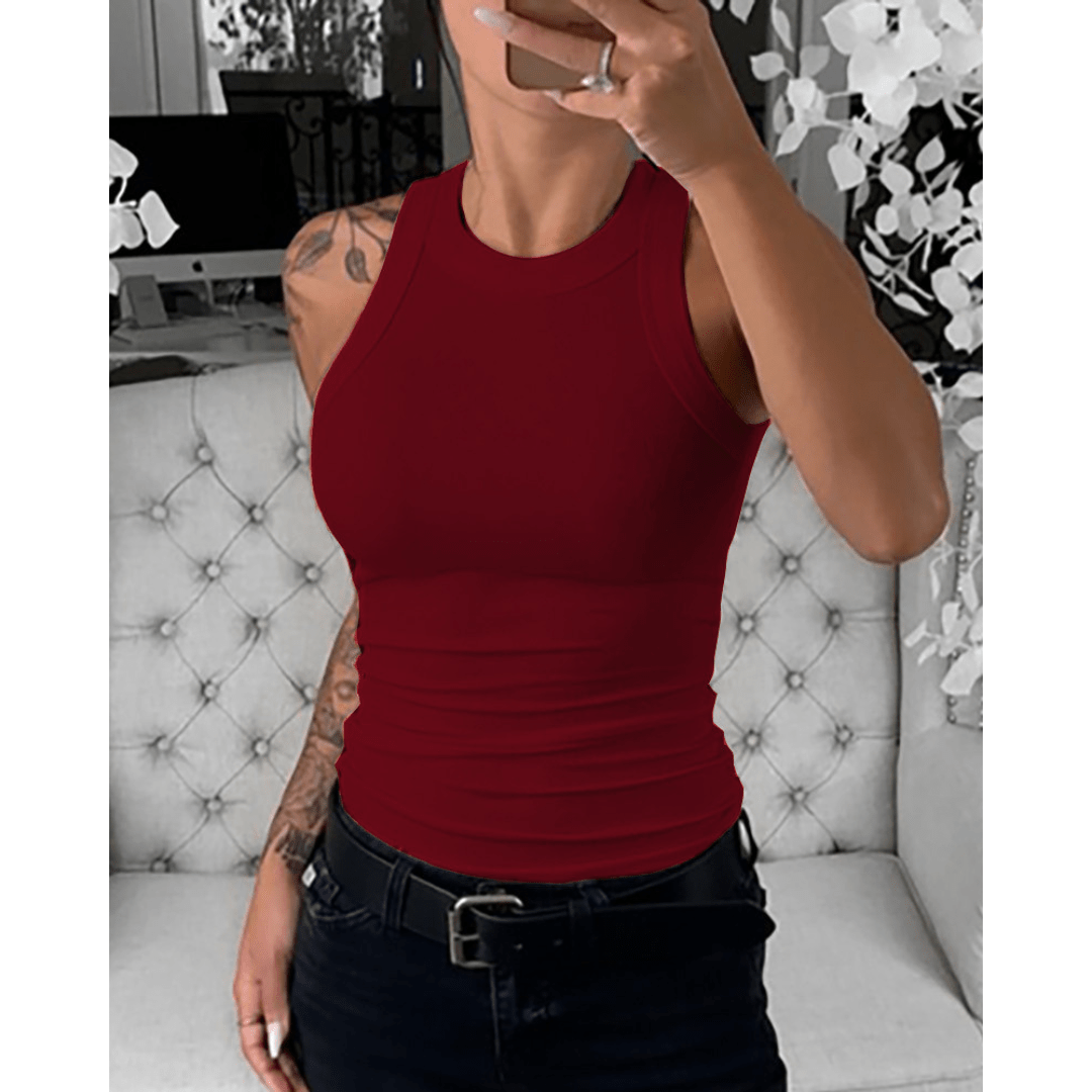 חולצת סריג ללא שרוולים – נוחות ואלגנטיות במראה יומיומי - Elora