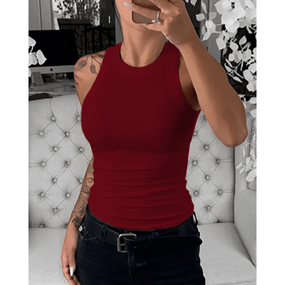 חולצת סריג ללא שרוולים – נוחות ואלגנטיות במראה יומיומי - Elora