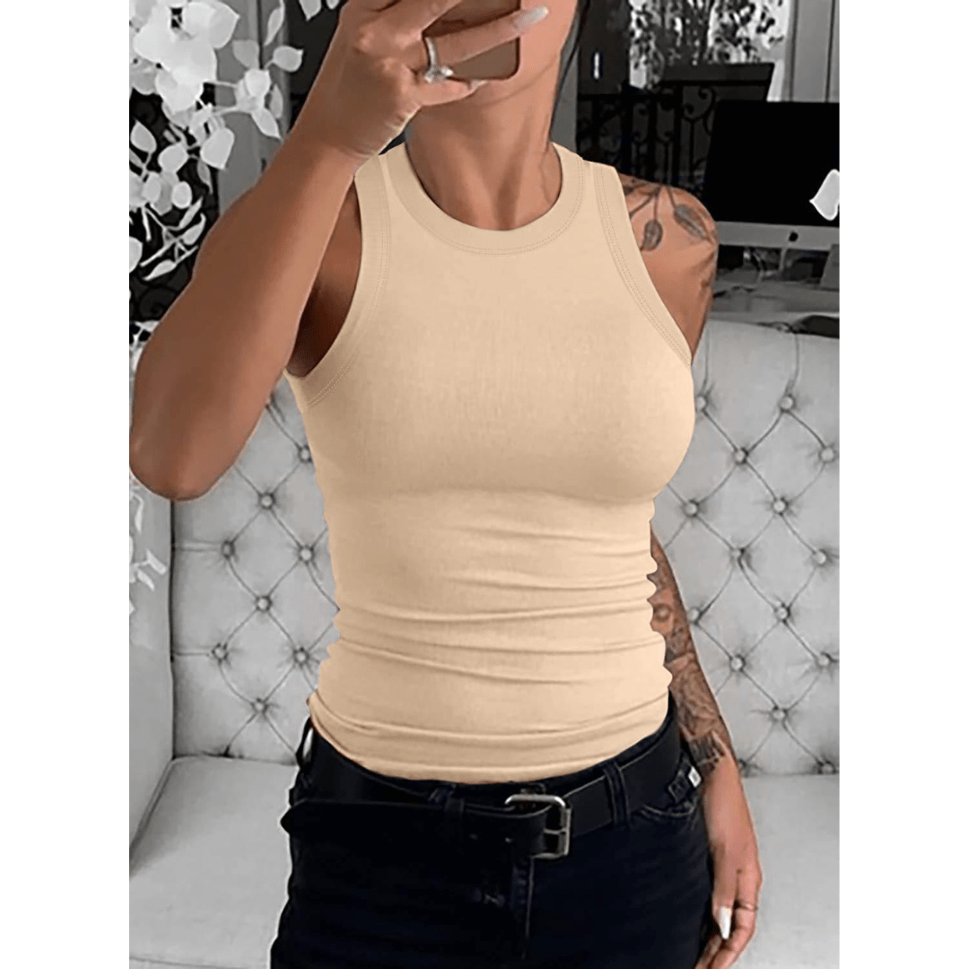 חולצת סריג ללא שרוולים – נוחות ואלגנטיות במראה יומיומי - Elora