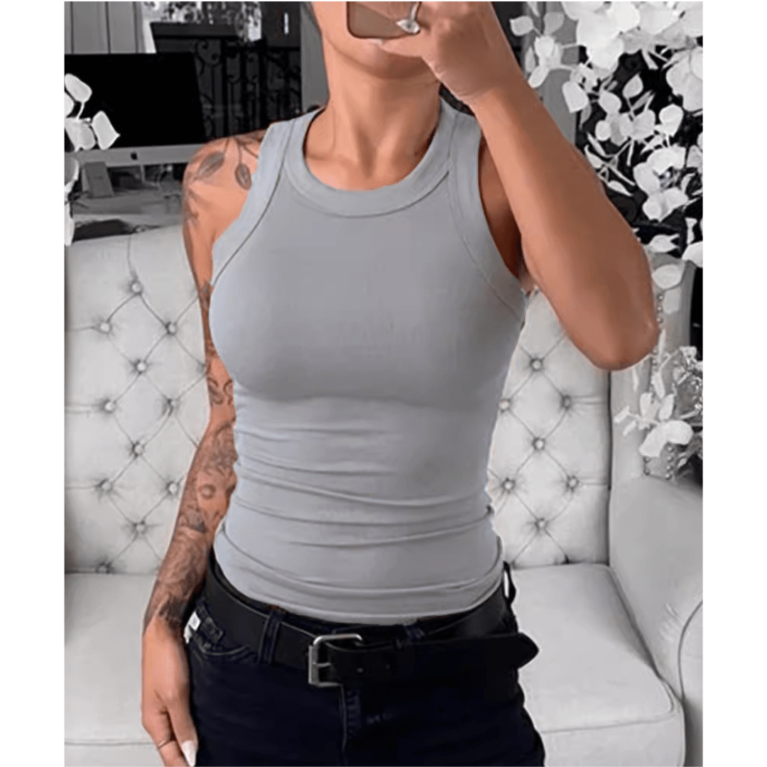 חולצת סריג ללא שרוולים – נוחות ואלגנטיות במראה יומיומי - Elora