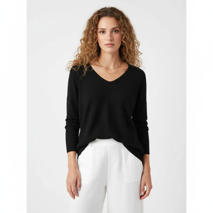 חולצת וי בסיסית משודרגת - Elora