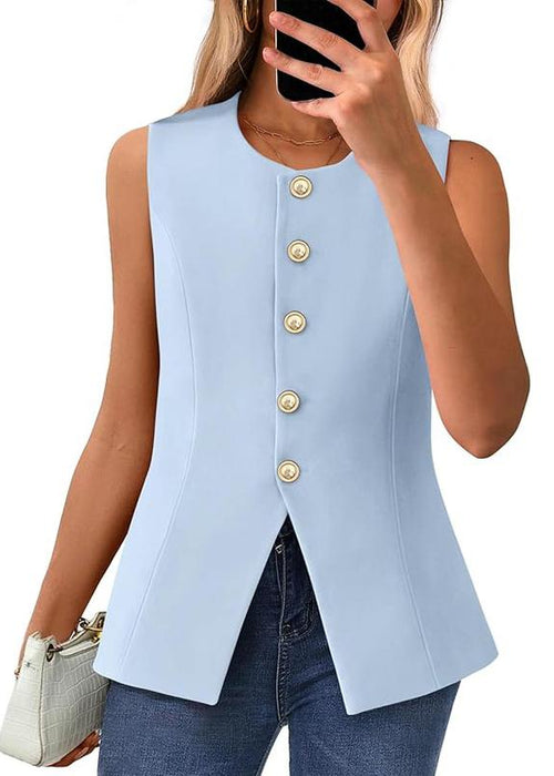 וסט אלגנטי עם כפתורים – שילוב מושלם של נוחות וסטייל קלאסי