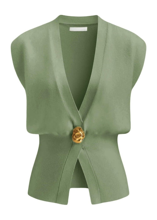 וסט אלגנטי עם מחשוף V – נוחות ויוקרה במראה נשי קלאסי